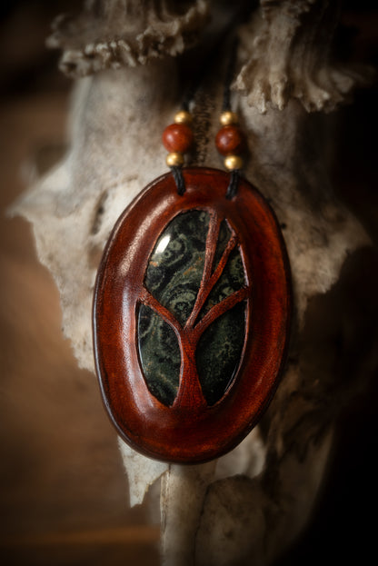 Nimüé - collier cuir Jaspe Kambaba