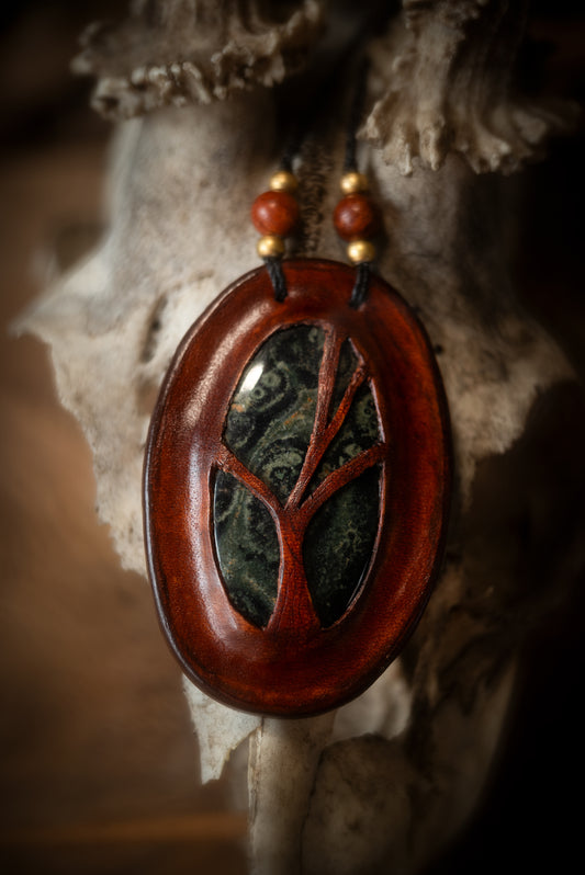 Nimüé - collier cuir Jaspe Kambaba