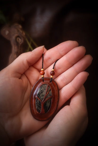 Nimüé - collier cuir Jaspe Kambaba